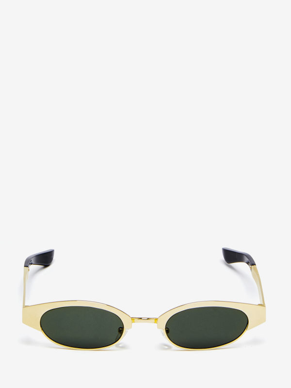 ALEXANDER MCQUEEN - McQueen Ellipse Metal Sunglasses - Item 852498I33308672